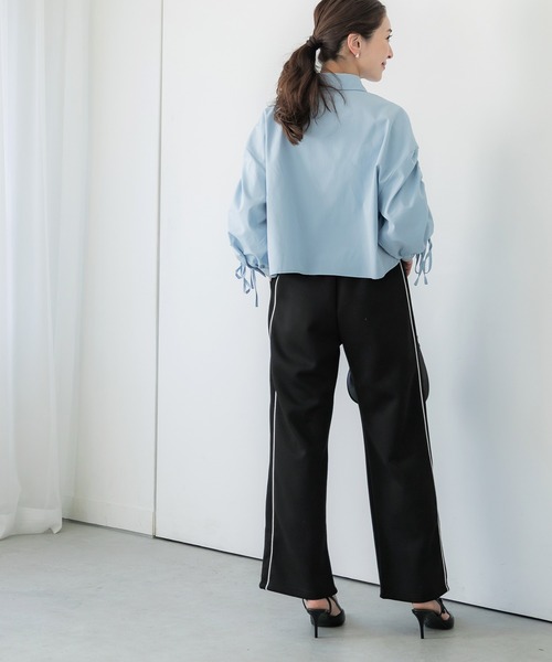 coca（coca）（コカ）の「ソフトスウェットラインパンツ（スウェットパンツ・レディース・アイボリー/ブラック・S/L/M）」の5枚目の写真