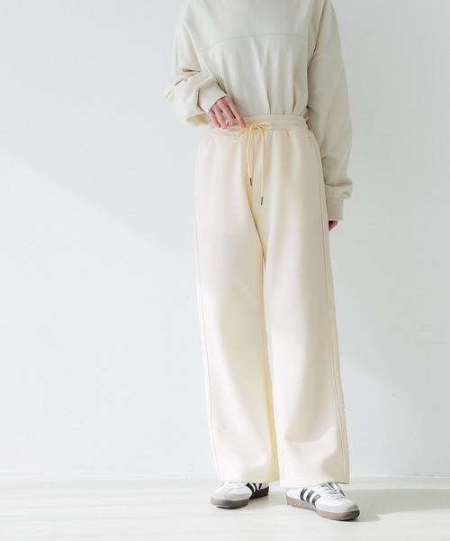 マーク＆ロナ　オフホワイト　スエットパンツ　ゴールドライン　Ｌ offwhite-003_02a1.jpg