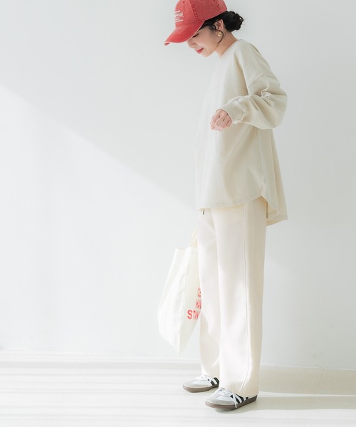 coca（coca）（コカ）の「ソフトスウェットラインパンツ（スウェットパンツ・レディース・アイボリー/ブラック・S/L/M）」の17枚目の写真