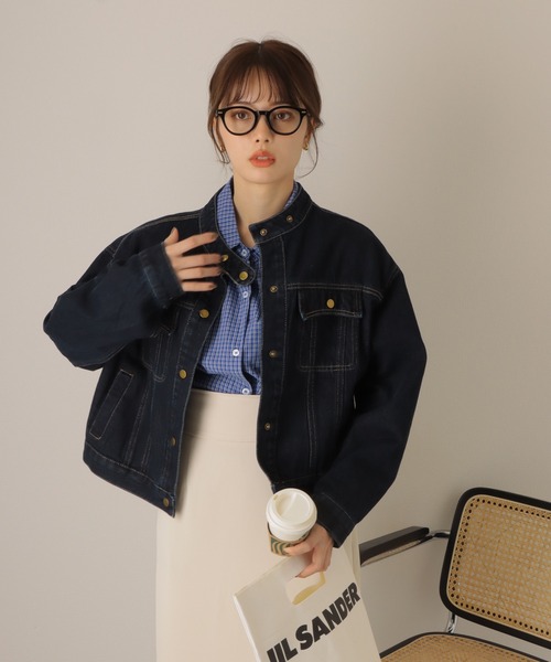 LAULEN（ローレン）の「stand collar denim jacket /スタンドカラー