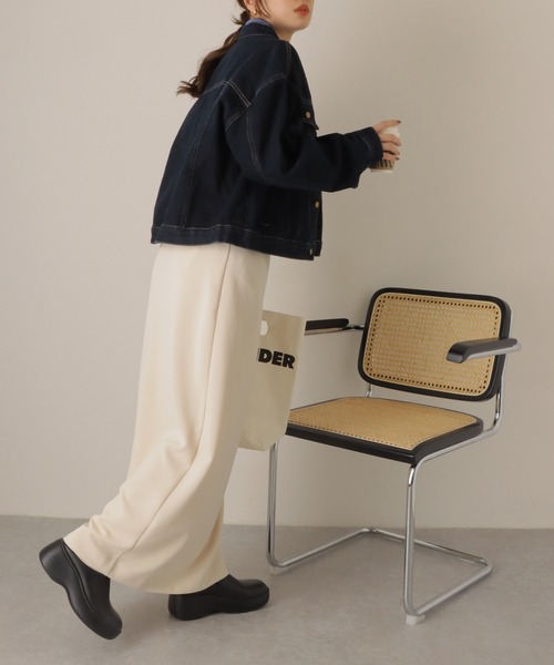 LAULEN(ローレン)の「stand collar denim jacket /スタンドカラー デニム ジャケット(デニムジャケット・レディース・ネイビー・FREE)」の6枚目の写真