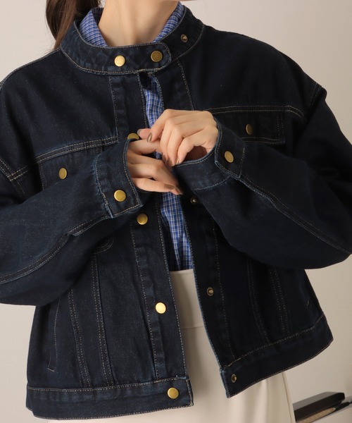 LAULEN（ローレン）の「stand collar denim jacket /スタンドカラー