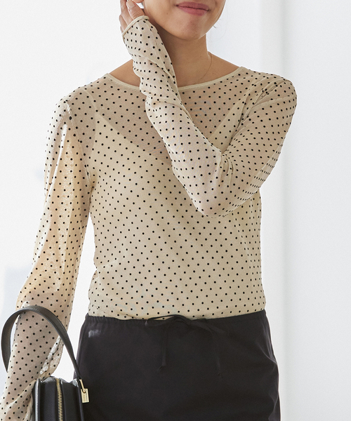 IENA イエナ　フロッキードットシアープルオーバー IENA｜フロッキードット シアー プルオーバー | Rakuten Fashion