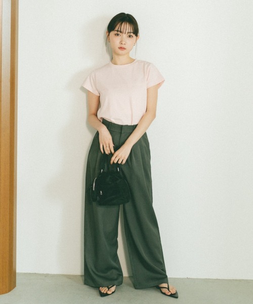 VANNIE U(ヴァニーユー)の「ダブルタックスラックスパンツ/SMLサイズ展開【低身長向け/高身長向け】(スラックス・レディース・アイボリー/グレー・SMALL/MEDIUM/LARGE)」の8枚目の写真