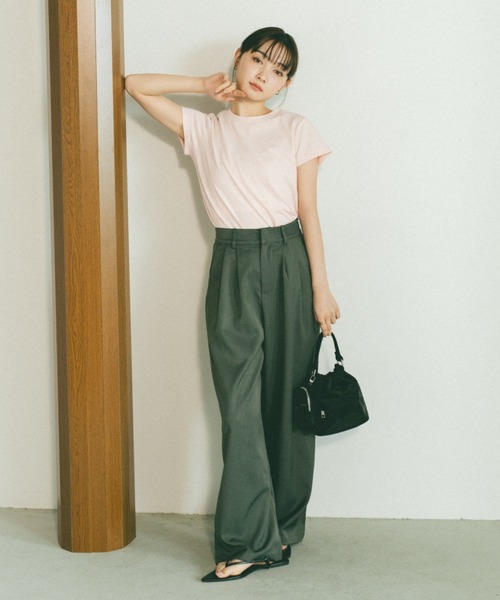 VANNIE U(ヴァニーユー)の「ダブルタックスラックスパンツ/SMLサイズ展開【低身長向け/高身長向け】(スラックス・レディース・アイボリー/グレー・SMALL/MEDIUM/LARGE)」の3枚目の写真