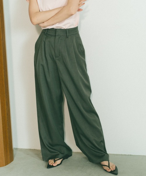 VANNIE U(ヴァニーユー)の「ダブルタックスラックスパンツ/SMLサイズ展開【低身長向け/高身長向け】(スラックス・レディース・アイボリー/グレー・SMALL/MEDIUM/LARGE)」の18枚目の写真