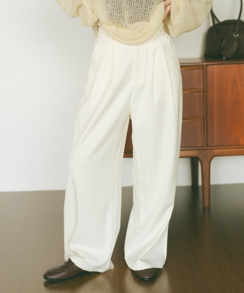 VANNIE U(ヴァニーユー)の「ダブルタックスラックスパンツ/SMLサイズ展開【低身長向け/高身長向け】(スラックス・レディース・アイボリー/グレー・SMALL/MEDIUM/LARGE)」の21枚目の写真
