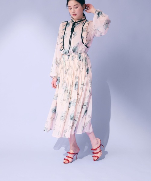 SEVEN TWELVE THIRTY(セヴントゥエルヴサーティー)の「リボン付きチュールミュール(サンダル・レディース・チェック/レッド/ピンクベージュ/ブラック・22cm/22.5cm/23cm/23.5cm/24cm/24.5cm)」の17枚目の写真