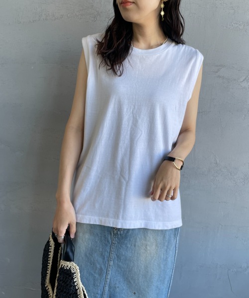 HANES（ヘインズ）の「[HANES/ヘインズ] 2P ジャパンフィット ノースリーブパックTシャツ（アソート）（タンクトップ・レディース・ホワイト×ブラック/ピンク・M/L）」の18枚目の写真