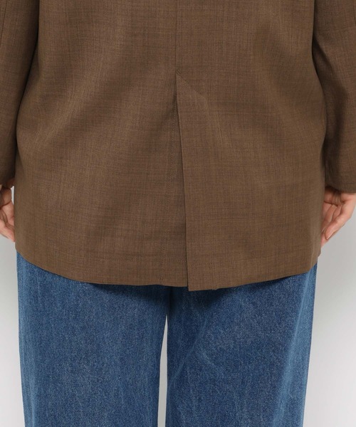 mysty woman(ミスティウーマン)の「【セットアップ着用可】ライトダブルテーラードジャケット 320214(テーラードジャケット・レディース・グレー/チャコールグレー/グリーン/グレイッシュベージュ/ブラウン/ダークグレー・FREE)」の16枚目の写真