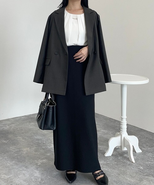 セール】【セットアップ着用可】ライトダブルテーラード