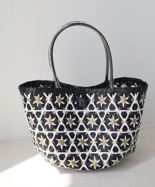 le.coeur blanc（ルクールブラン）の「フラワーモチーフトート（トートバッグ・レディース・ベージュ/ブラック・FREE）」の10枚目の写真