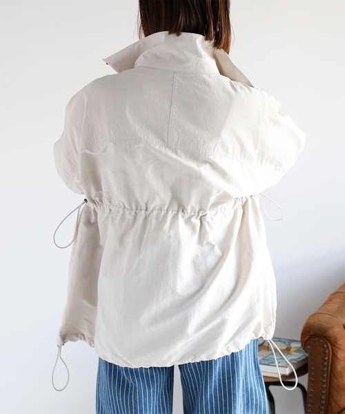 cepo（セポ）の「〈セットアップ可能〉グログランブラウジングドロストジャケット（ブルゾン・レディース・ブラック/グレー/オフホワイト・M）」の9枚目の写真