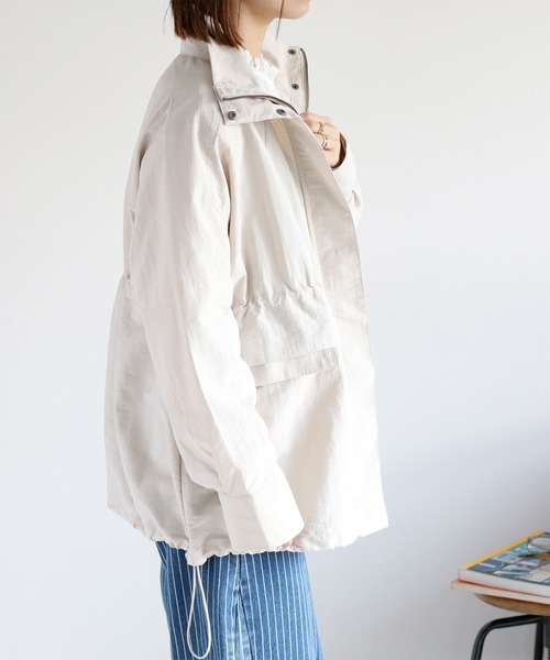 cepo（セポ）の「〈セットアップ可能〉グログランブラウジングドロストジャケット（ブルゾン・レディース・ブラック/グレー/オフホワイト・M）」の11枚目の写真