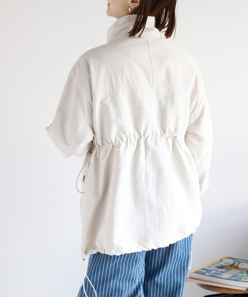 cepo（セポ）の「〈セットアップ可能〉グログランブラウジングドロストジャケット（ブルゾン・レディース・ブラック/グレー/オフホワイト・M）」の8枚目の写真