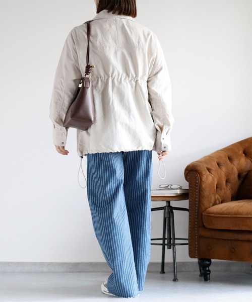 cepo（セポ）の「〈セットアップ可能〉グログランブラウジングドロストジャケット（ブルゾン・レディース・ブラック/グレー/オフホワイト・M）」の16枚目の写真