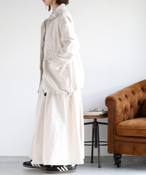 cepo（セポ）の「〈セットアップ可能〉グログランブラウジングドロストジャケット（ブルゾン・レディース・ブラック/グレー/オフホワイト・M）」の20枚目の写真