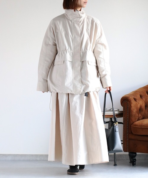 cepo（セポ）の「〈セットアップ可能〉グログランブラウジングドロストジャケット（ブルゾン・レディース・ブラック/グレー/オフホワイト・M）」の19枚目の写真