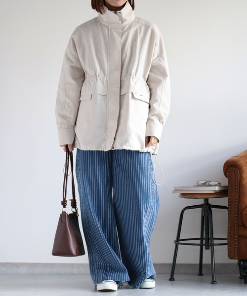 cepo（セポ）の「〈セットアップ可能〉グログランブラウジングドロストジャケット（ブルゾン・レディース・ブラック/グレー/オフホワイト・M）」の18枚目の写真