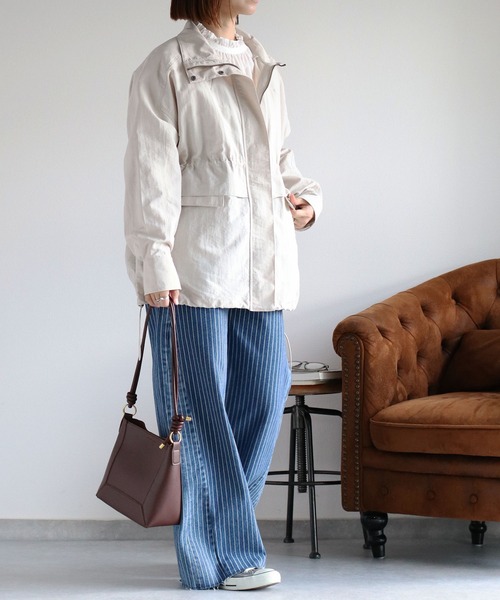 cepo（セポ）の「〈セットアップ可能〉グログランブラウジングドロストジャケット（ブルゾン・レディース・ブラック/グレー/オフホワイト・M）」の17枚目の写真