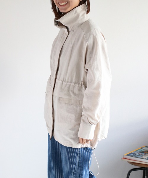 cepo（セポ）の「〈セットアップ可能〉グログランブラウジングドロストジャケット（ブルゾン・レディース・ブラック/グレー/オフホワイト・M）」の7枚目の写真