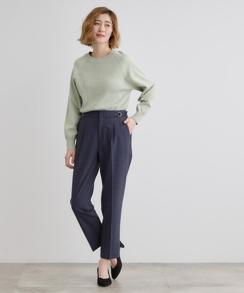 grove（グローブ）の「【洗濯機で洗える】2WAYストレッチテーパードパンツ（その他パンツ・レディース・ライトベージュ/グレー/ネイビー・02/03/04/01/05）」の5枚目の写真