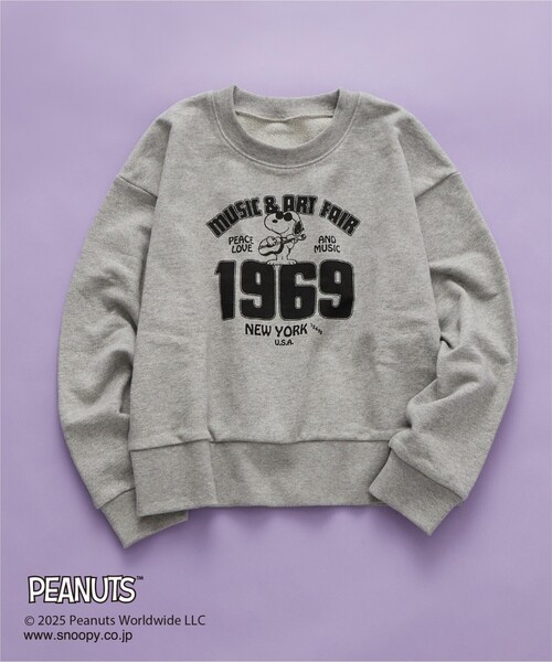 PEANUTS(ピーナッツ)の「PEANUTS スウェット1969 親子リンク(スウェット・レディース・アイボリー/スミクロ/グレー・12/13)」の1枚目の写真