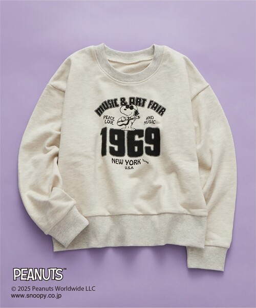 PEANUTS(ピーナッツ)の「PEANUTS スウェット1969 親子リンク(スウェット・レディース・アイボリー/スミクロ/グレー・12/13)」の2枚目の写真