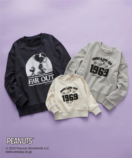 PEANUTS(ピーナッツ)の「PEANUTS スウェット1969 親子リンク(スウェット・レディース・アイボリー/スミクロ/グレー・12/13)」の8枚目の写真