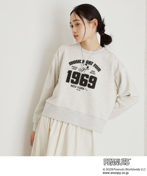 PEANUTS(ピーナッツ)の「PEANUTS スウェット1969 親子リンク(スウェット・レディース・アイボリー/スミクロ/グレー・12/13)」の9枚目の写真