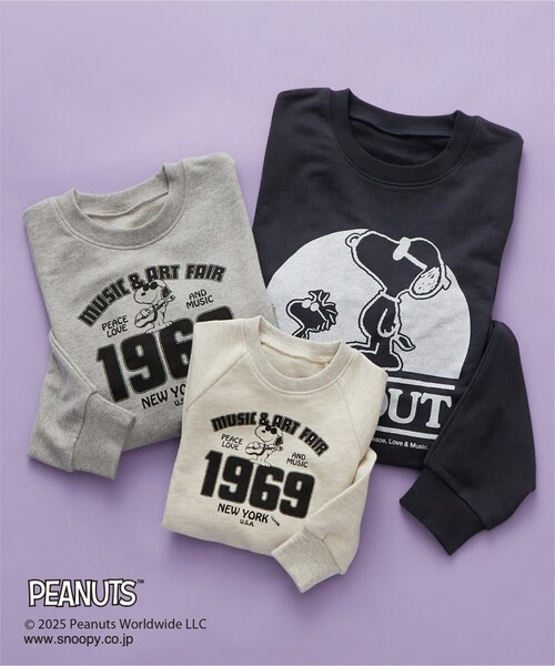 PEANUTS(ピーナッツ)の「PEANUTS スウェット1969 親子リンク(スウェット・レディース・アイボリー/スミクロ/グレー・12/13)」の5枚目の写真