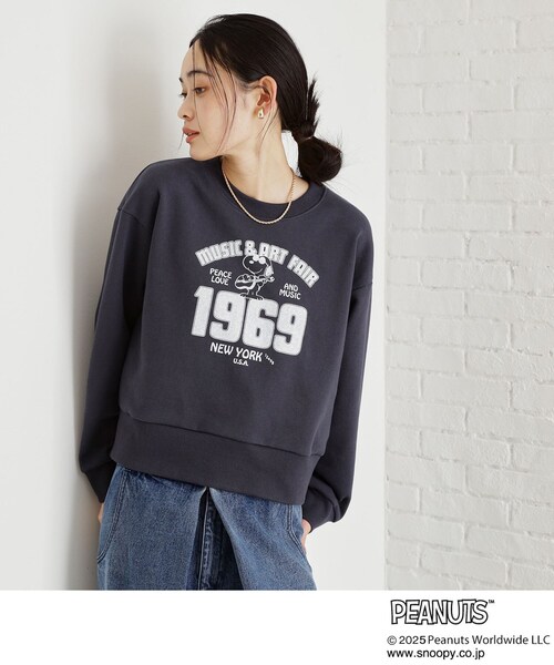 PEANUTS(ピーナッツ)の「PEANUTS スウェット1969 親子リンク(スウェット・レディース・アイボリー/スミクロ/グレー・12/13)」の7枚目の写真