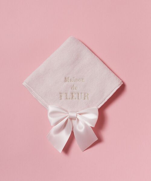 Maison de FLEUR（メゾンドフルール）の「ビッグリボンタオルハンカチ（ハンカチ/ハンドタオル・レディース・ライラック/ライトピンク/ブルー・FREE）」の3枚目の写真