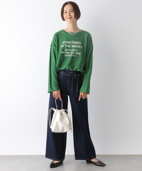 LEPSIM(レプシィム)の「12ゲージプリントロゴプルオーバー 323290(ニット/セーター・レディース・ネイビー/アイボリー/グリーン・FREE)」の16枚目の写真