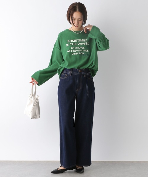 LEPSIM(レプシィム)の「12ゲージプリントロゴプルオーバー 323290(ニット/セーター・レディース・ネイビー/アイボリー/グリーン・FREE)」の17枚目の写真