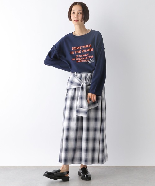 LEPSIM(レプシィム)の「12ゲージプリントロゴプルオーバー 323290(ニット/セーター・レディース・ネイビー/アイボリー/グリーン・FREE)」の21枚目の写真