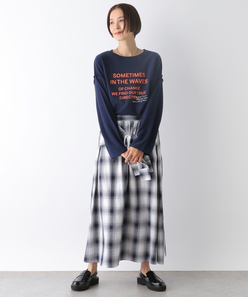 LEPSIM(レプシィム)の「12ゲージプリントロゴプルオーバー 323290(ニット/セーター・レディース・ネイビー/アイボリー/グリーン・FREE)」の22枚目の写真