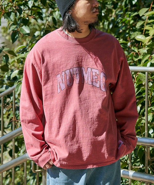 NO NEED（ノーニード）の「【NUTMEG】製品染めナンバリングロンＴ（Tシャツ/カットソー・メンズ・チャコール/ピンク/ブルー/グリーン/ブルー系その他・M/L）」の8枚目の写真