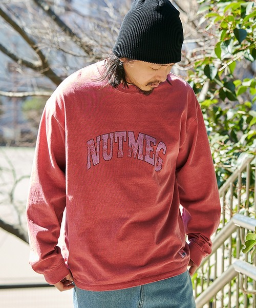 NO NEED（ノーニード）の「【NUTMEG】製品染めナンバリングロンＴ（Tシャツ/カットソー・メンズ・チャコール/ピンク/ブルー/グリーン/ブルー系その他・M/L）」の7枚目の写真