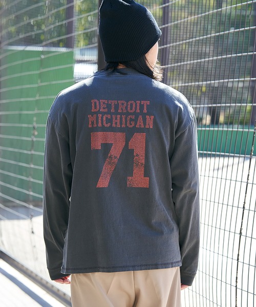 NO NEED（ノーニード）の「【NUTMEG】製品染めナンバリングロンＴ（Tシャツ/カットソー・メンズ・チャコール/ピンク/ブルー/グリーン/ブルー系その他・M/L）」の17枚目の写真