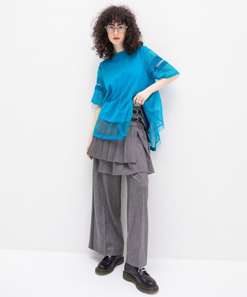 レースチュニックTシャツ（Tシャツ/カットソー）｜AULA AILA