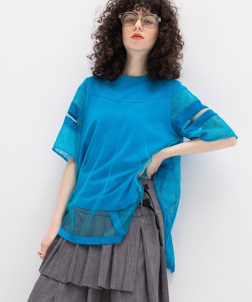 AULAAILA　レースチュニックTシャツ レースチュニックTシャツ（Tシャツ/カットソー）｜AULA AILA