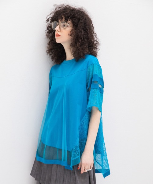 AULAAILA　レースチュニックTシャツ レースチュニックTシャツ（Tシャツ/カットソー）｜AULA AILA