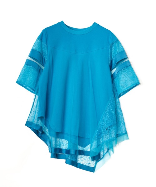 AULA AILA（アウラアイラ）の「レースチュニックTシャツ（Tシャツ/カットソー・レディース・ブラック/ブルー/オフホワイト・0）」の16枚目の写真