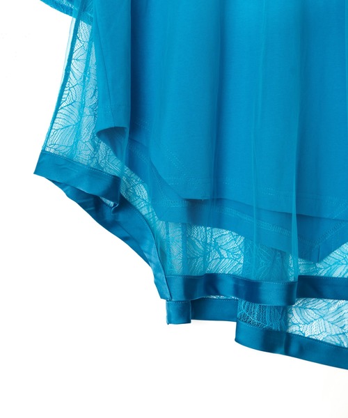 AULA AILA（アウラアイラ）の「レースチュニックTシャツ（Tシャツ/カットソー・レディース・ブラック/ブルー/オフホワイト・0）」の14枚目の写真