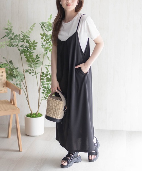 NAVY(ネイビー)の「nAvy ポリツイルキャミワンピースアンサンブル(ワンピース・レディース・ブルー/ブラック/ベージュ・M/L)」の9枚目の写真