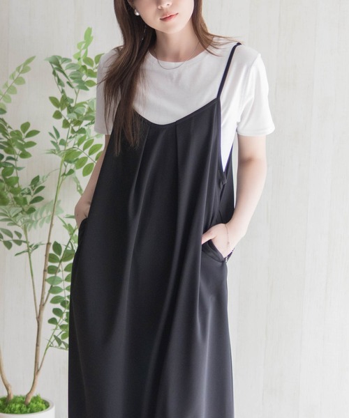 NAVY(ネイビー)の「nAvy ポリツイルキャミワンピースアンサンブル(ワンピース・レディース・ブルー/ブラック/ベージュ・M/L)」の5枚目の写真
