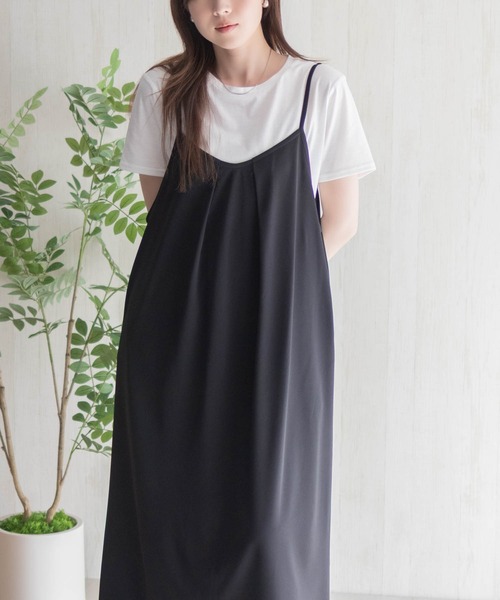 NAVY(ネイビー)の「nAvy ポリツイルキャミワンピースアンサンブル(ワンピース・レディース・ブルー/ブラック/ベージュ・M/L)」の6枚目の写真
