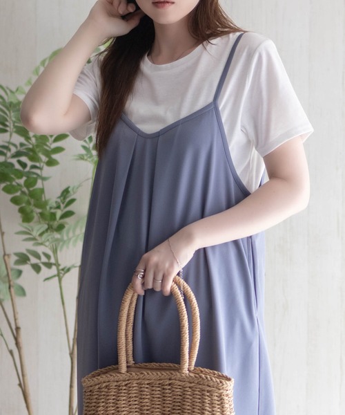 NAVY(ネイビー)の「nAvy ポリツイルキャミワンピースアンサンブル(ワンピース・レディース・ブルー/ブラック/ベージュ・M/L)」の14枚目の写真