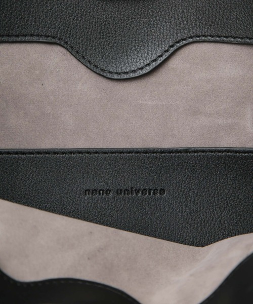 NANO universe（ナノユニバース）の「ターンロックベルトビッグトートバッグ（トートバッグ・レディース・ブラック/ベージュ・FREE）」の6枚目の写真